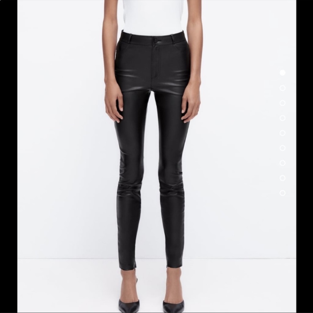 Leather black pant from Zara 
For women 
Size M
Brand New